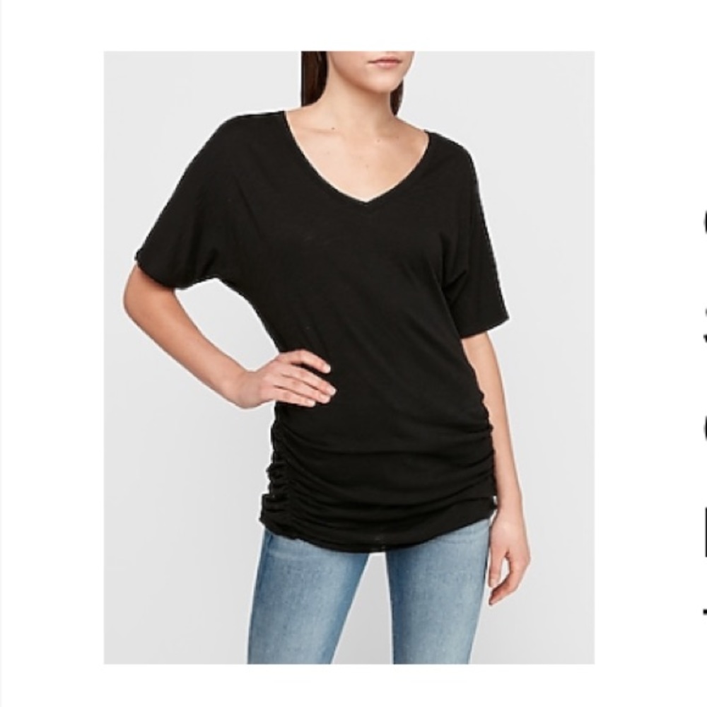 💛5 for $20💛 NEW Express Ruched Bottom Tee - Picture 1 of 2
